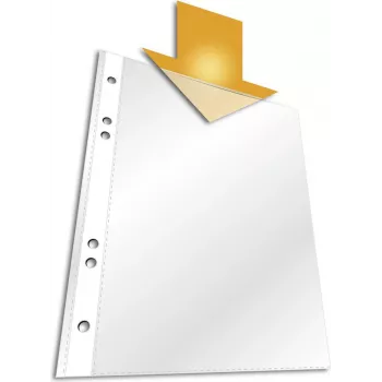 DURABLE BUSINESS A5 Cartelline portadocumenti, 4 fori, cristallo trasparente, 100 pezzi (4 x 25) 265019