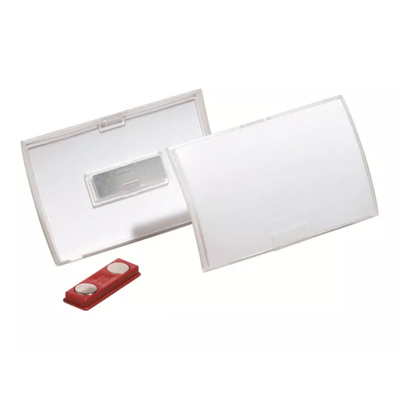 DURABLE CLICK FOLD portabadge magnetico 90x54 mm, trasparente, confezione da 10 (821519)