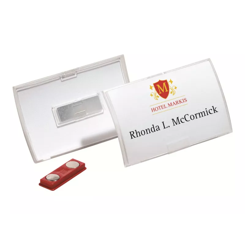 DURABLE CLICK FOLD portabadge magnetico 90x54 mm, trasparente, confezione da 10 (821519)