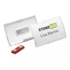 DURABLE CLICK FOLD portabadge magnetico 90x54 mm, trasparente, confezione da 10 (821519)