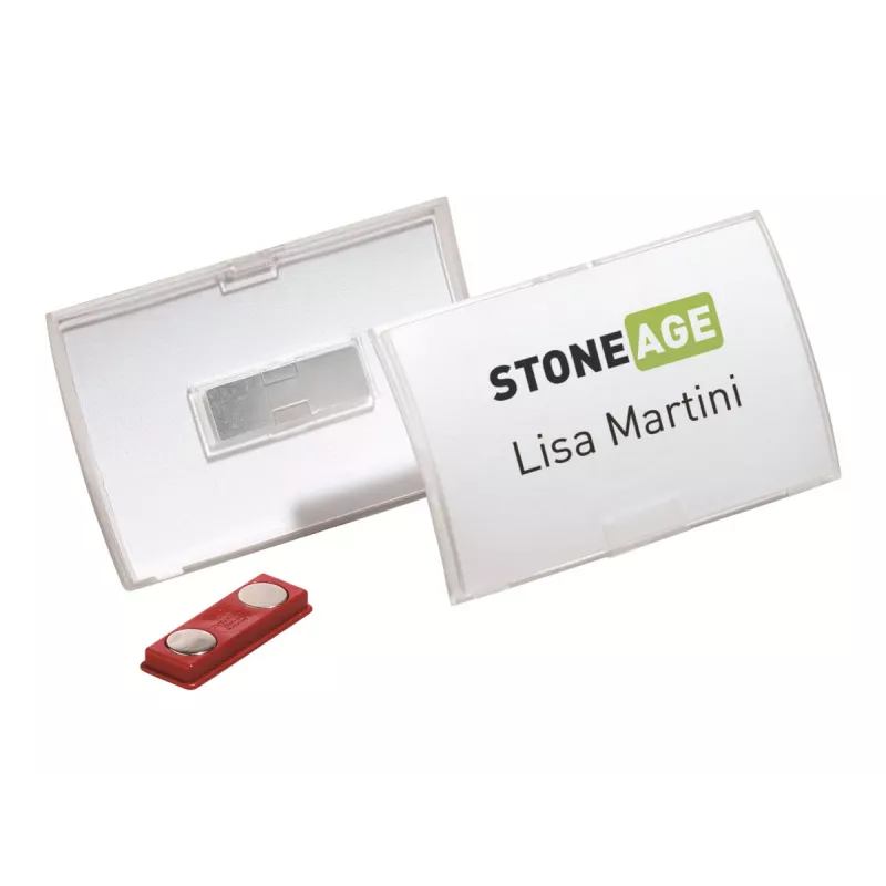 DURABLE CLICK FOLD portabadge magnetico 90x54 mm, trasparente, confezione da 10 (821519)