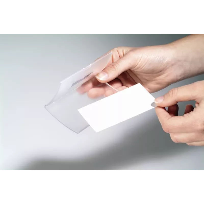 DURABLE CLICK FOLD portabadge magnetico 90x54 mm, trasparente, confezione da 10 (821519)