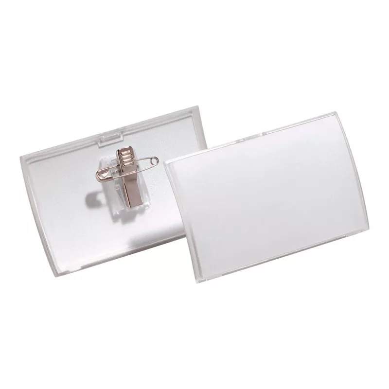 DURABLE CLICK FOLD portanome 40x75 mm con Combi Clip, confezione da 25 821119