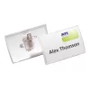 DURABLE CLICK FOLD portabadge con clip combinata, 90 x 54 mm, trasparente, confezione da 25 (821419)