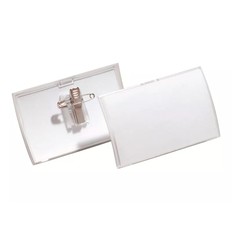 DURABLE CLICK FOLD portabadge con clip combinata, 90 x 54 mm, trasparente, confezione da 25 (821419)