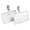 DURABLE CLICK FOLD Tesserino portanome con clip, inserto 90x54 mm, trasparente, confezione da 25 821619