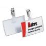 DURABLE CLICK FOLD Tesserino portanome con clip, inserto 90x54 mm, trasparente, confezione da 25 821619