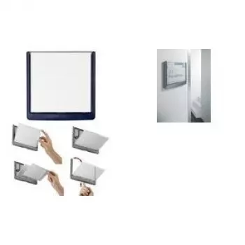 DURABLE CLICK SIGN Targhetta per porta 149 x 148,5 mm, blu scuro, 486207