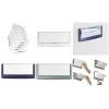 DURABLE CLICK SIGN Targhetta per porta 149x52,5 mm cornice in acrilico grigio argento, inserto trasparente, sostituzione senza attrezzi, montaggio a vite o adesivo, 1 pezzo 486002