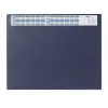 DURABLE Sottomano da scrivania con calendario integrato, copertura totale trasparente, 65x52 cm, blu scuro