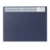 DURABLE Sottomano da scrivania con calendario integrato, copertura totale trasparente, 65x52 cm, blu scuro