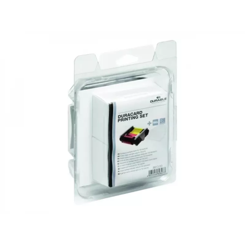 DURABLE DURACARD ID 300 Kit accessori per stampante con nastro monocromatico nero e scheda di pulizia 891300