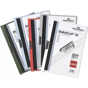 DURABLE DURACLIP 30 A4 Cartelletta con clip trasparente (confezione da 25) 220000