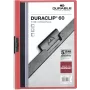 DURABLE DURACLIP 60 A4 pinza fermacarte nera con fronte trasparente, capacità 60 fogli, molla antiscivolo, confezione da 25 220903