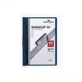 DURABLE DURACLIP 60 A4 cartella con clip, trasparente, confezione da 25 (220928)