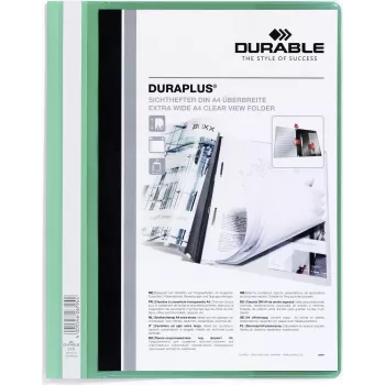 DURABLE DURAPLUS A4+ cartella presentazione, verde, confezione da 25 257905