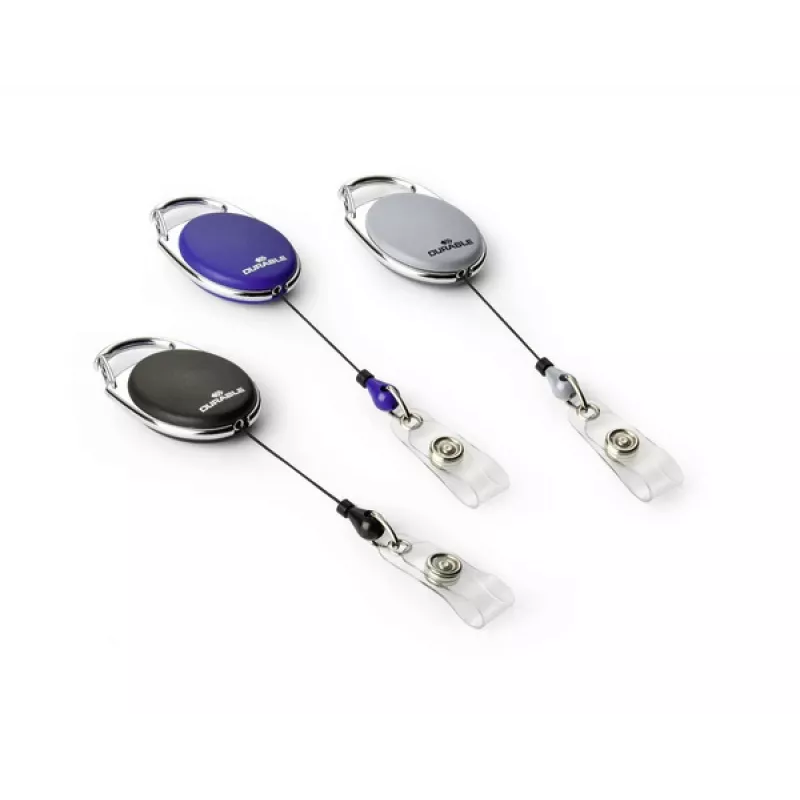 DURABLE Jojo STYLE portabadge con cinturino a bottone a pressione, confezione da 10, nero 832407