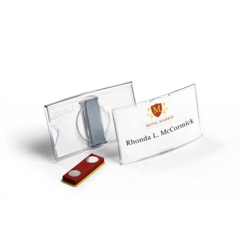 DURABLE KONVEX targhetta magnetica per nome 75x40 mm, confezione da 25 812319