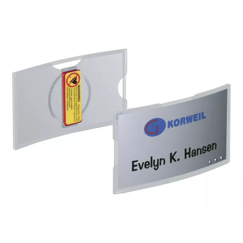 DURABLE KONVEX targhetta magnetica per nome 75x40 mm, confezione da 25 812319