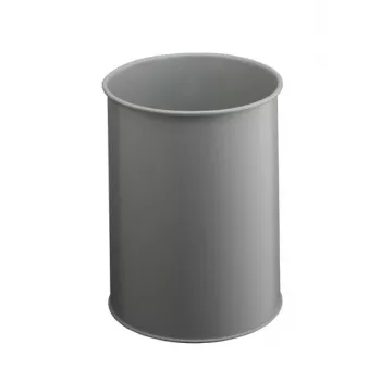 DURABLE Cestino in metallo 15L rotondo nero 330110
