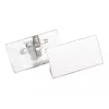 DURABLE portabadge 40x75 mm con clip combinata, acrilico, trasparente, 25/VE (812119)
