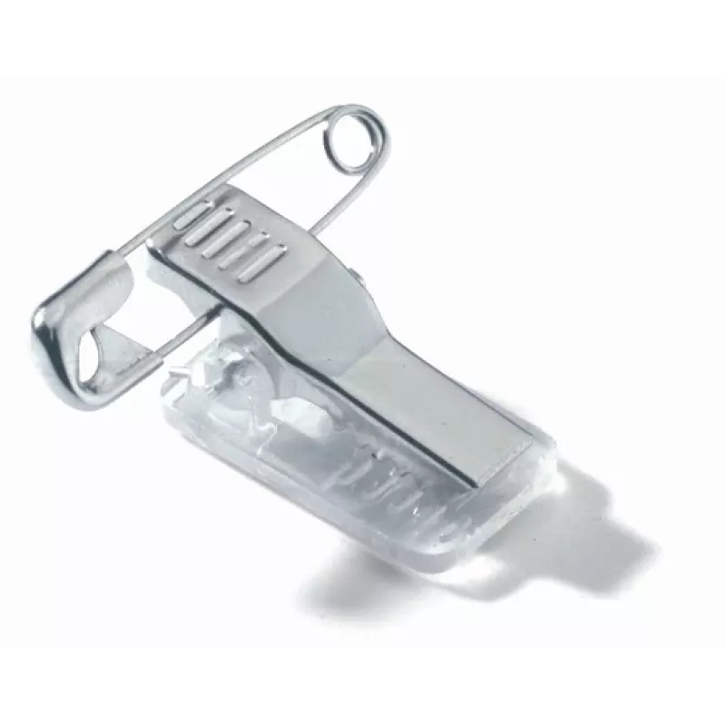 DURABLE portabadge 40x75 mm con clip combinata, acrilico, trasparente, 25/VE (812119)