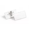 DURABLE portabadge 40x75 mm con clip combinata, acrilico, trasparente, 25/VE (812119)