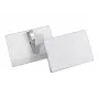 DURABLE portabadge 54x90 mm con clip a coccodrillo, confezione da 25, trasparente 811119