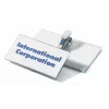 DURABLE portabadge 75x40 mm con pinza a coccodrillo, trasparente, confezione da 25 811019