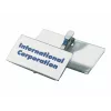 DURABLE portabadge 75x40 mm con pinza a coccodrillo, trasparente, confezione da 25 811019