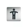 DURABLE PICTO Cartello WC uomo 150x150 mm argento autoadesivo 495423