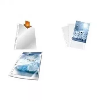 DURABLE PREMIUM buste perforate A4 cristallo trasparente confezione da 50 268219