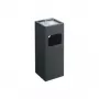 DURABLE cestino in acciaio rettangolare con posacenere integrato, 17 litri, nero 333158