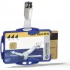 DURABLE portabadge rigido con clip in tessuto per 2 carte, trasparente, confezione da 25 (821806)