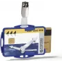 DURABLE portabadge rigido con clip in tessuto per 2 carte, trasparente, confezione da 25 (821806)
