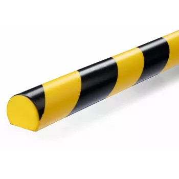 Durable S32R passacavi da pavimento, PVC, nero/giallo, arrotondato, 1000 mm