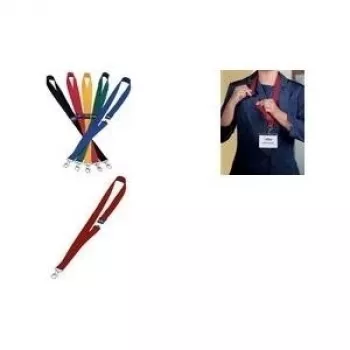 DURABLE Lanyard in tessuto 20 con moschettone 813707, blu, confezione da 10