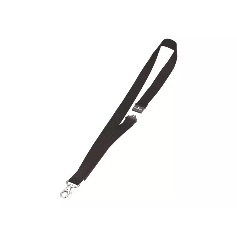 DURABLE lanyard in tessuto 20 con moschettone, nero, confezione da 10 (813701)