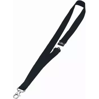DURABLE lanyard in tessuto 20 con moschettone, nero, confezione da 10 (813701)