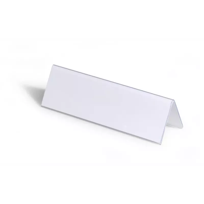 DURABLE VISIFIX® portanome da tavolo espositore 61/122x210 mm, PVC trasparente, confezione da 25 (805219)