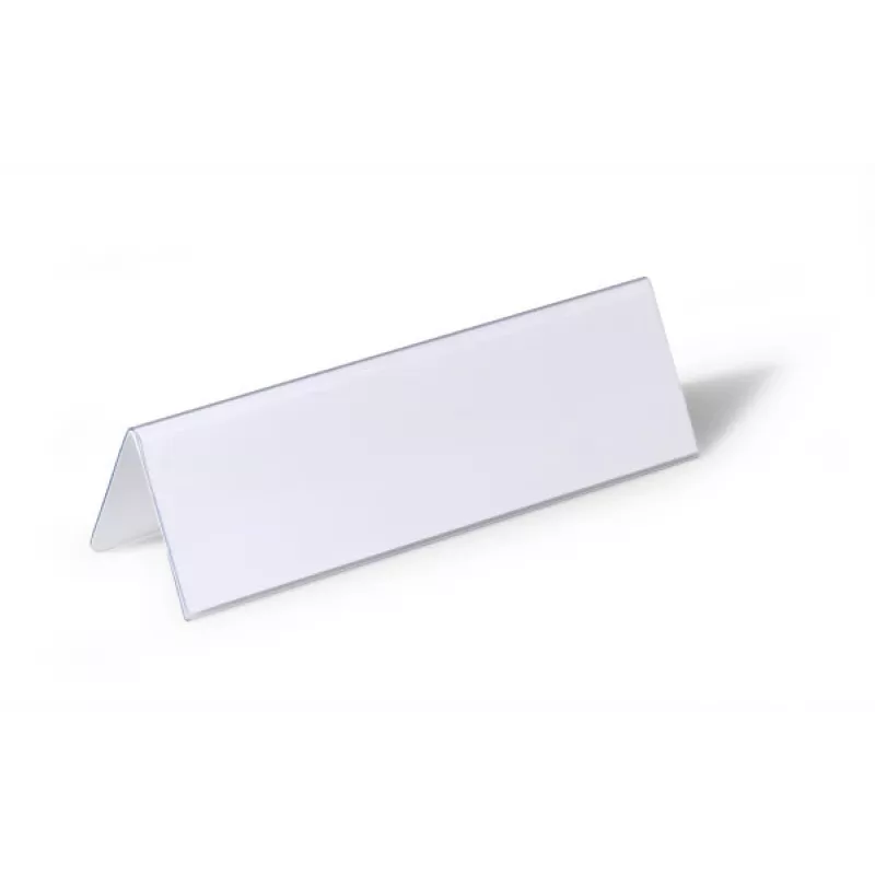 DURABLE VISIFIX® portanome da tavolo espositore 61/122x210 mm, PVC trasparente, confezione da 25 (805219)