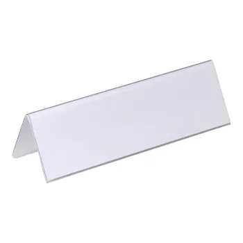 DURABLE VISIFIX® portanome da tavolo espositore 61/122x210 mm, PVC trasparente, confezione da 25 (805219)
