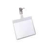 DURABLE VISITOR Portanome 90 x 60 mm con clip girevole, trasparente, 25 pezzi (800319)
