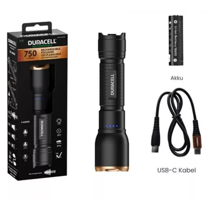 Duracell DF750R torcia nera