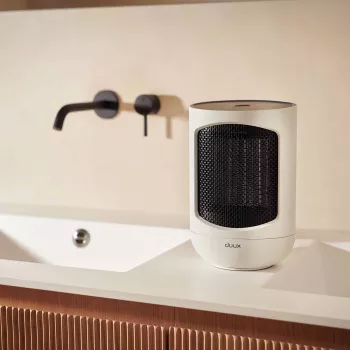Duux Zone termoventilatore personale in ceramica DXCH43, 600/900/1500 W, telecomando, oscillazione 80°, bianco