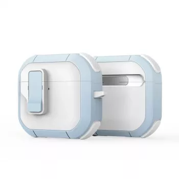 Dux Ducis AirPods 4 Custodia PECP Series PC+TPU con gancio bianco blu