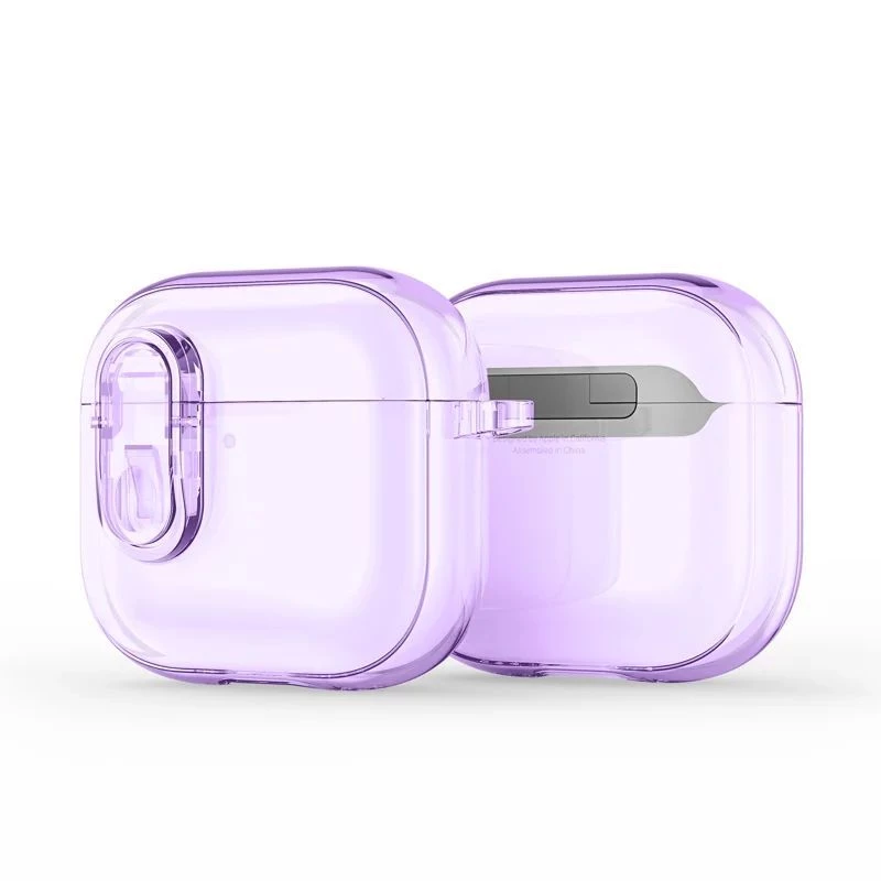 Dux Ducis Apple AirPods 4 cover serie PECL PC+TPU con gancio viola