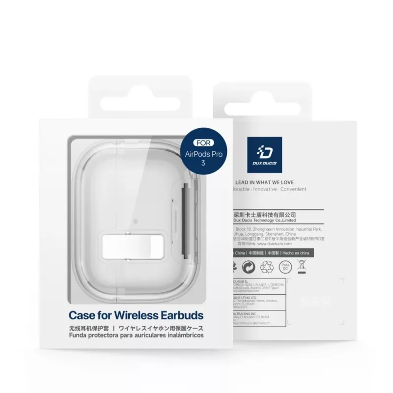 Dux Ducis Custodia in PC+TPU per Apple AirPods Pro 3 trasparente