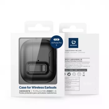 Dux Ducis Apple AirPods Pro 3 Serie PECQ Cover PC+TPU con gancio nera