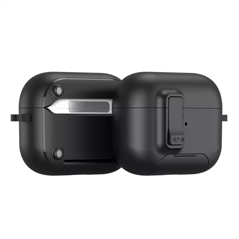 Dux Ducis Apple AirPods Pro 3 Serie PECQ Cover PC+TPU con gancio nera